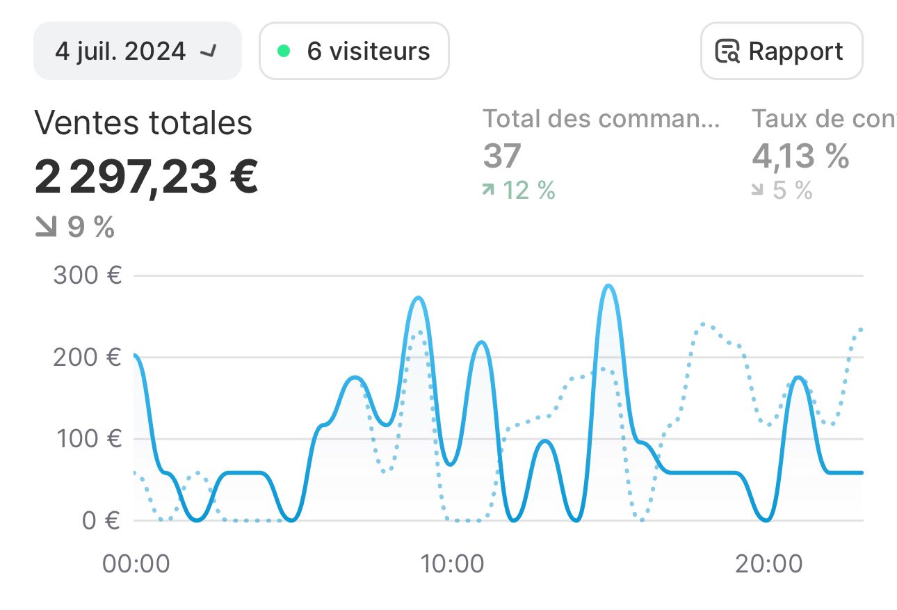 Témoignage autre de Client : 2 297,23 € de ventes totales engendrées